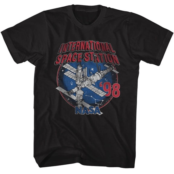 NASA ISS International Space Station 98 Men's T Shirt (Black, Adult3XL)