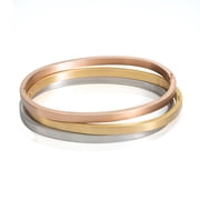 Stainless Steel Set of 3 Bangle Bracelets