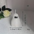 thumbnail image 2 of Handcrafted Halloween Ghost Scented Candle - Lavender Aroma, Single Wick, Jar Design With Bow Accent For Home Decor, 2 of 5