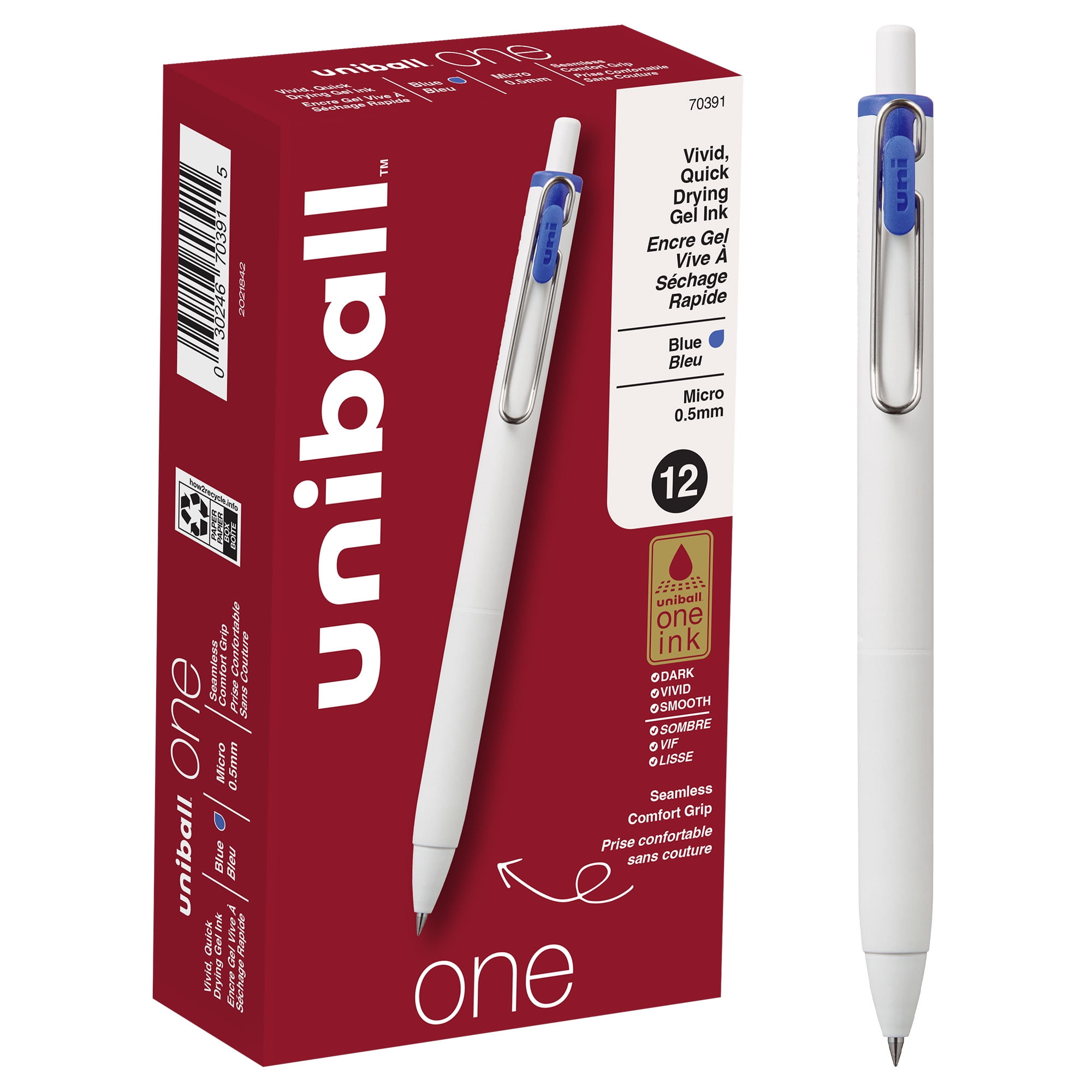 Uniball ONYX Micro Point Rollerball Pens, Black Ink, 12 Count,