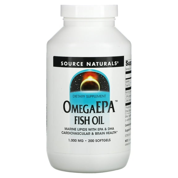 OmegaEPA Fish Oil, 1,000 mg, 200 Softgels, Source Naturals