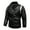 Black, variant on XMMSWDLA Tops for Men Motorcycle Leather Winter Zipper Stand-up Collar Jacket Coats