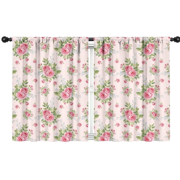 Pioneer Flower Floral Print Pattern Teens Curtains,Teens Insulated Curtains Set Of 2,Bedroom Essentials,Toddler Room Decor 42"x54"