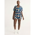 thumbnail image 2 of Joyspun Women's Dreamy Soft Collection Notch Collar Top and Shorts Pajama Set, 2-Piece, Sizes XS-3X, 2 of 3