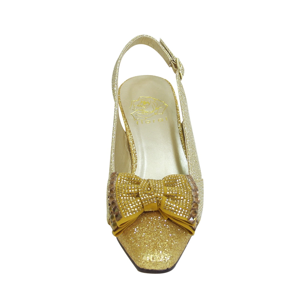 Floral Women's Megan Extra Wide Width Glitter Bow Slingback