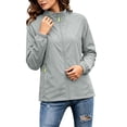 thumbnail image 4 of Lmueinov Plus Size Women's Lightweight Rain Jacket Waterproof Windbreaker Rainjacket for Women Stand Collar Full Zip Outdoor Jacket with Zip Pockets, 4 of 7