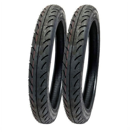 SET OF TWO Motorcycle Tires 2.50-16 (80/90-16) Sport Street Performance Tread (Model P83)