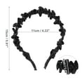 thumbnail image 3 of Unique Bargains 1 Pc Fashion Elegant Pleated Headband for Women for Girls 5.91"x1.57" Black, 3 of 4