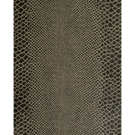 54" Black Lizard Faux Leather Fabric - Per Yard