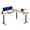 Bamboo/Black, variant on VIVO Black Electric 75" x 63" Corner Standing Desk, L-Shaped Workstation