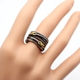 thumbnail image 3 of Titanium Steel Ring Twisted Wire Gold Infinite Heart Vintage Unisex Jewelry Accessory Daily Wear Gift Idea Now, 3 of 7