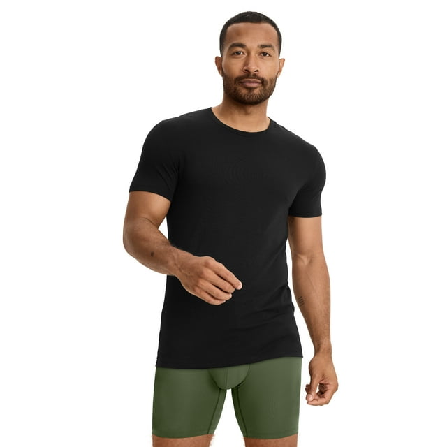 Jockey T-Shirt de Dessous à Col Ras du Cou pour Homme en Coton Extensible Frais