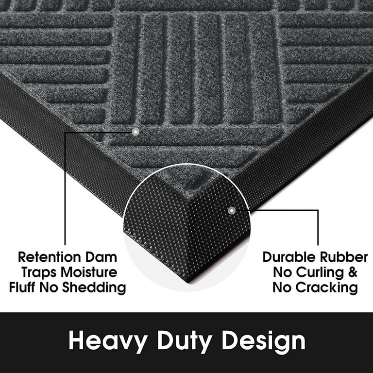 Lankey Front Door Mat 17.7*29.5 inch All Weather Entry and Back