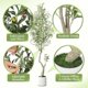 thumbnail image 5 of 7ft (1 piece) de altura artificial olive tree con blanca planter y green fake moss para home oficina sala de estar dormitorio stairs y foyer decor, 5 of 5