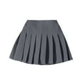 thumbnail image 4 of Uniform Skirt for Girls Adjustable Waist Pleated Skort with Lining Shorts Back To School Clothes for Teen Girls Summer Skirts 17-18 Years, 4 of 7