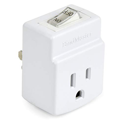 BindMaster 3 Prong Grounded Single Port Power Adapter with Indicator On