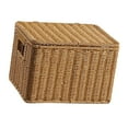 thumbnail image 1 of Cesta de pan Cesta organizadora con tapa Cesta de almacenamiento de artículos diversos Cesta de almacenamiento decorativa para el hogar Baño Revistas 27 cm x 215 cm x 18 cm, 1 of 9