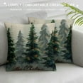 thumbnail image 3 of PHYHOO  Christmas Pillow Covers  Christmas Decorations Watercolor Blue Green Christmas Tree Rustic Style Nature Forest Print Decorative Throw Pillows Winter Christmas Decor White, 3 of 5