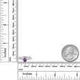 thumbnail image 6 of Gem Stone King 10K Two Tone Gold Purple Amethyst and Lab Grown Diamond Engagement Ring for Women | 0.66 Cttw | Round 5MM | Gemstone February Birthstone | Size 9, 6 of 6