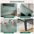 thumbnail image 6 of JULY'S SONG Accent Chair, Linen Fabric Comfy Upholstered Living Room Chairs, 37.8" Wide Mid Century Oversized Chair, Modern Arm Chair for Bedroom, Seafoam, 6 of 11
