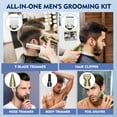 thumbnail image 4 of Hair Clipper for Men, 5-IN-1 Cordless Nose Beard Trimmers, Professional Haircutting & Grooming Kit, IPX7 Waterproof Face Body Shaver Wet/Dry with LED Display, USB Rechargeable for Father Husband, 4 of 6