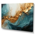 thumbnail image 2 of Designart "Ocean Spiral In Gold And Teal" Abstract Spirals Wall Art Prints, 2 of 7