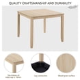 thumbnail image 6 of HSUNNS Dining Table Set for 4, 34.5" Square Wooden Kitchen Table Sets with Upholstered Seats Chairs, 5-Piece Dining Room Table Set for Small Space, Breakfast Nook, Light Oak, 6 of 9
