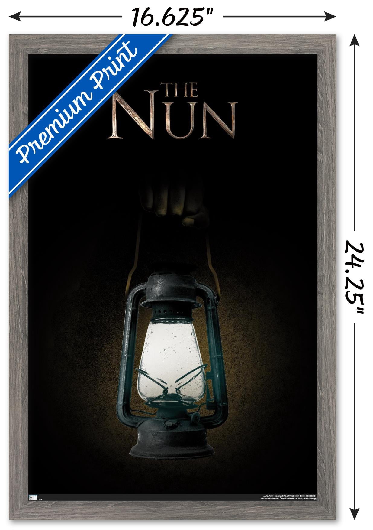 The Nun - Lantern Wall Poster, 14.725" x 22.375", Framed