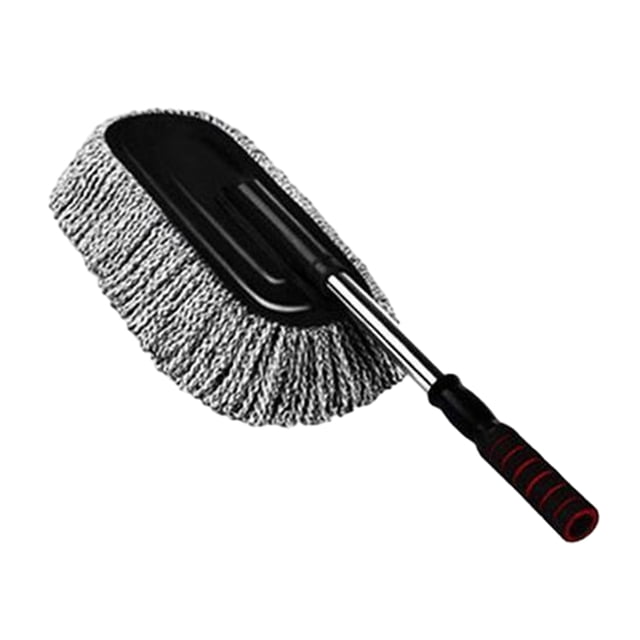 Cepillo de limpieza para coche de 33 pulgadas, retráctil, con mango telescópico de acero inoxidable, de microfibra antirayaduras, para camiones y SUV.