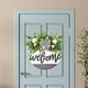 thumbnail image 4 of Letrero de bienvenida para puerta de entrada, corona de flores, hojas artificiales, guirnalda para boda, primavera Estilo 1, 4 of 8