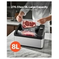 thumbnail image 4 of Sous Vide Cooker 800W, 8L Sous Vide Machine with Glass Lid & Digital Display, Precise Temperature Control, Timer, for Home Cooking, Family Meals, 4 of 7