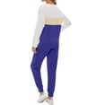 thumbnail image 3 of Fantaslook Womens Color Block Pajamas Crewneck Long Sleeve Lounge Sets Casual Jogger Outfits with Pockets, 3 of 6