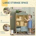 thumbnail image 4 of Qaba Kids Bookshelf and Toy Storage, Montessori Bookcase with Top Shelves, 4-Cubby Children's Toy Shelf for Playroom, Children's Room, 4 of 10