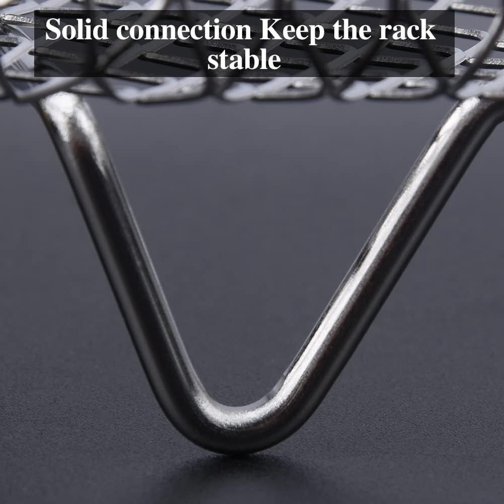GoXteam Square Air Fryer Rack Set of 3, Stackable Multi-Layer Stainless Steel Dehydrator Rack, 7.8 x 7.8in Square Air Fryer Accessories for Cosori, Instant Vortex, Nuwave Air Fryer,