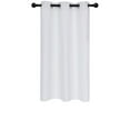 thumbnail image 2 of Deconovo Greyish White Blackout Curtain Silver Grommet for Darking Living Room, 42×63 inch, 1 Panel, 2 of 6
