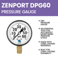 thumbnail image 4 of Zenport DPG60 Dry Air Pressure Gauge, 60 PSI - 10 Pack, 4 of 5