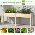 thumbnail image 5 of GVN Planter Garden Boxes Outdoor,Fir Wood Outdoor Raised Garden Bed with Divider Panel and Drainage Holes-Natural, 5 of 7