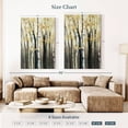 thumbnail image 3 of Elephant Stock The Golden Birch I Wall Art - Vertical Canvas Wall Art - Living Room Wall Decor - Nature Canvas - White And Gray Decor By Marilyn Hageman - 34" x 51", 3 of 4