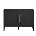 thumbnail image 4 of Harper & Bright Designs Farmhouse Sideboard Cabinet with Storage, Wood Buffet Cabinet with 3-Tier Shelves and Adjustable Feet, Black, 4 of 11