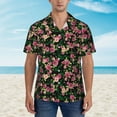 thumbnail image 5 of Uemuo Rose Flowers Printed Regular Fit Short Sleeve Casual Hawaiian Shirt for Men,Aloha shirt,Tropical shirt,Floral print shirt,Vacation Beach shirt-Medium, 5 of 9