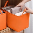 thumbnail image 6 of Nomeni Storage Containers Clearance, Storage Bags Portable Non Woven Zipper Storage Bag Clothes Storage with Durable Carry Handles Wardrobe Sorting Storage Box Closet Organizers and Storage Orange, 6 of 9