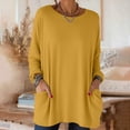 thumbnail image 2 of Fewfanhot Shirts for Women Tunic or Tops to Wear with Leggings Long Sleeve Casual Long Shirts Blouses with Pockets, 2 of 8