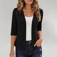 thumbnail image 3 of Stamzod Summer Light Weight Cardigan Women Dressy Casual 3/4 Sleeve Open Front Cardigans Fashion Clothing Black L, 3 of 7