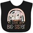 thumbnail image 3 of Inktastic Little Sister Newborn Baby Girls’ Boys or Girls Baby Bib, 3 of 4
