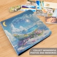 thumbnail image 4 of FORMRS 3 Ring Photo Album 4"x6" Self Adhesive Large Capacity PU Leather Cover, Crystal Ocean, 4 of 8
