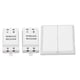 thumbnail image 3 of Kit de interruptor de luz inalámbrico, 433,92 MHz, sensible a larga distancia, interruptor y receptor de panel remoto de 2 vías, 100-240 VCA, 3 of 5