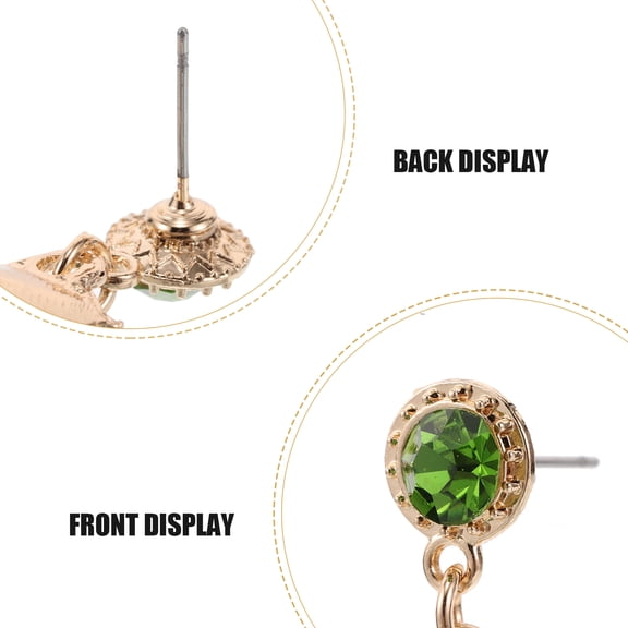 LOLIPPYY 1 Pair St. Patrick's Day Shamrock Earrings Green Dangle Jewelry Party Accessories for Women