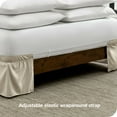 thumbnail image 3 of Bare Home Jupe de Lit Ajustable Enveloppante - Retombée de 15 Pouces - Ajustement Facile - Plis à Volants - Très Grand Simple, Sable, 3 of 6