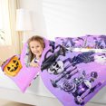thumbnail image 4 of Homewish Gothic Letter W Full Size Comforter Sets,Cute Halloween Ghost Pumpkin Lantern Bedding Comforter Set,Halloween Reversible,3pcs,1 Comforter and 2 Pillowcases, 4 of 7