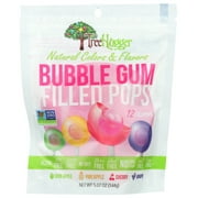 Treehugger Natural Bubble Gum Filled Lollipops, 12 Each
